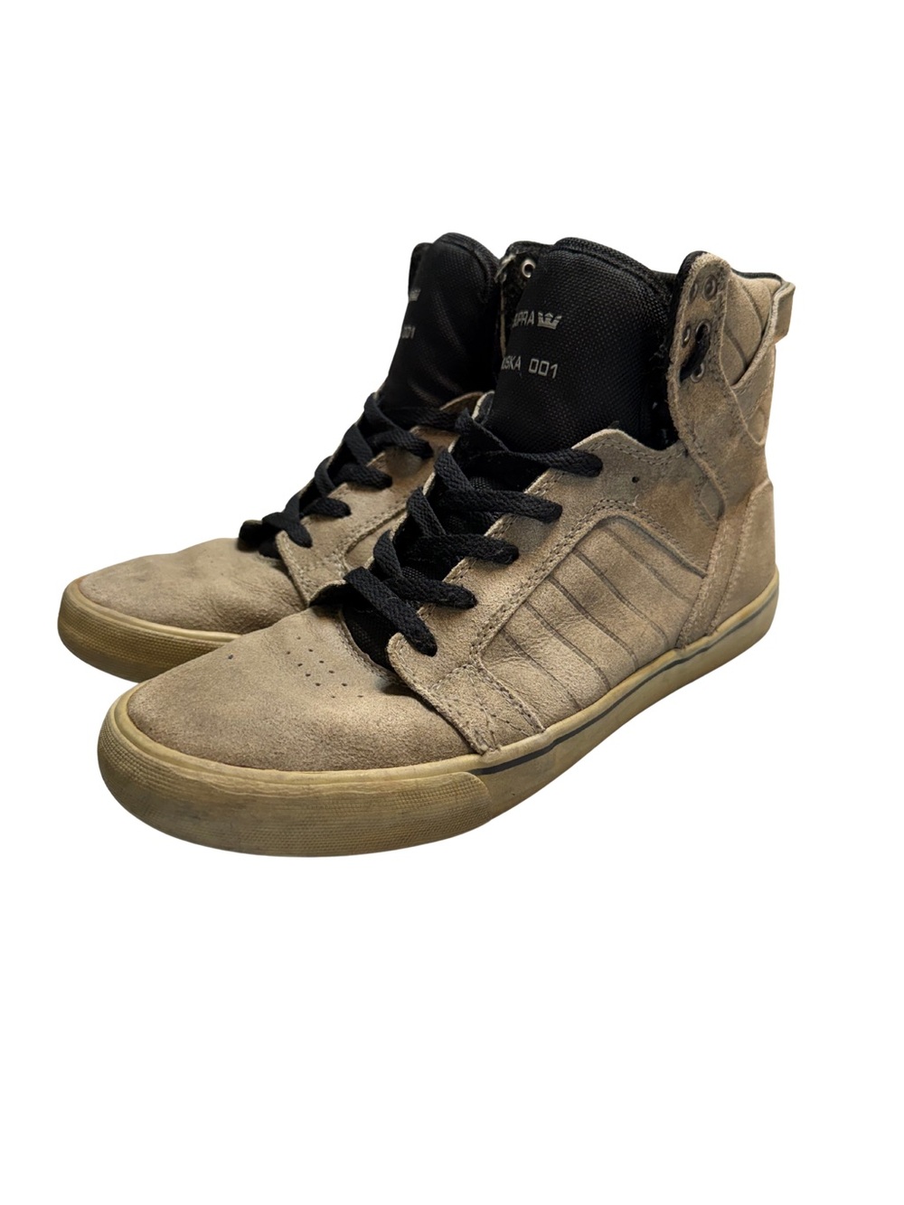 Supra Muska 001 Chad Muska High Top Skate Shoes Tan Men's Size 10.5